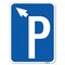 Signmission PWith Up Arrow Pointing Left Heavy-Gauge Aluminum Rust Proof Parking Sign, 18" x 24", A-1824-23510 A-1824-23510 - alternate 1